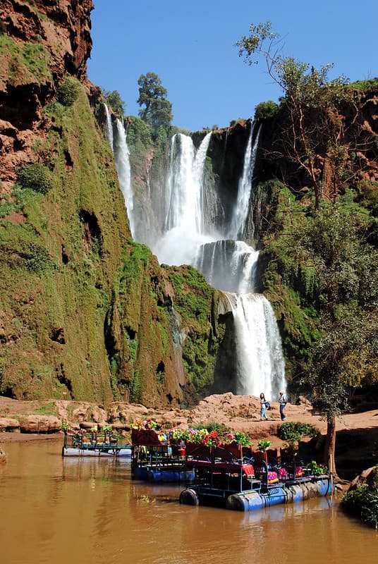 Ouzoud waterfalls in the high atlas mountains